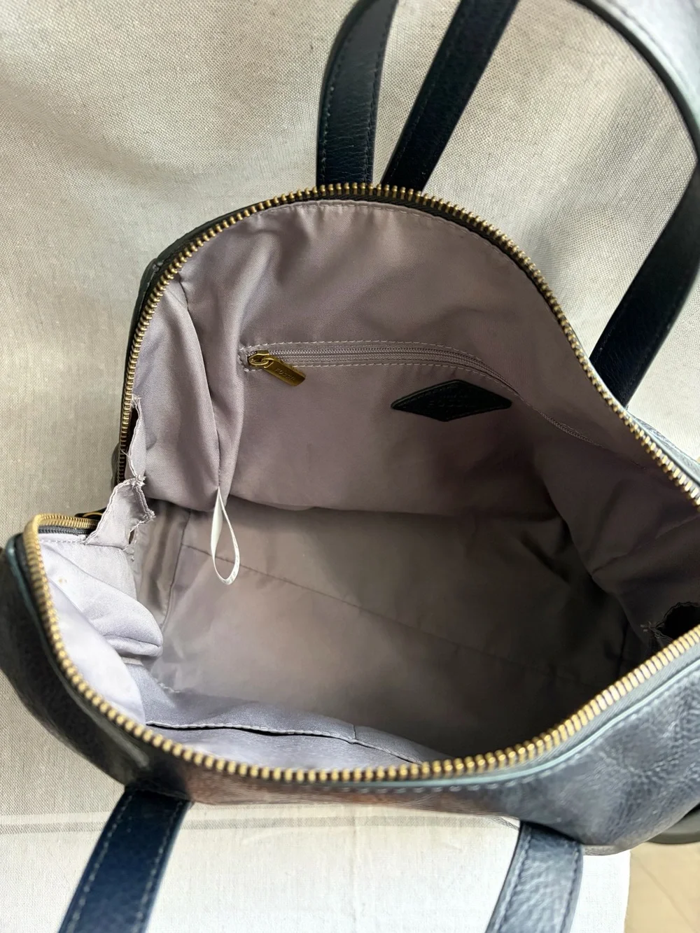 FOSSIL Sydney Satchel, Deep Blue